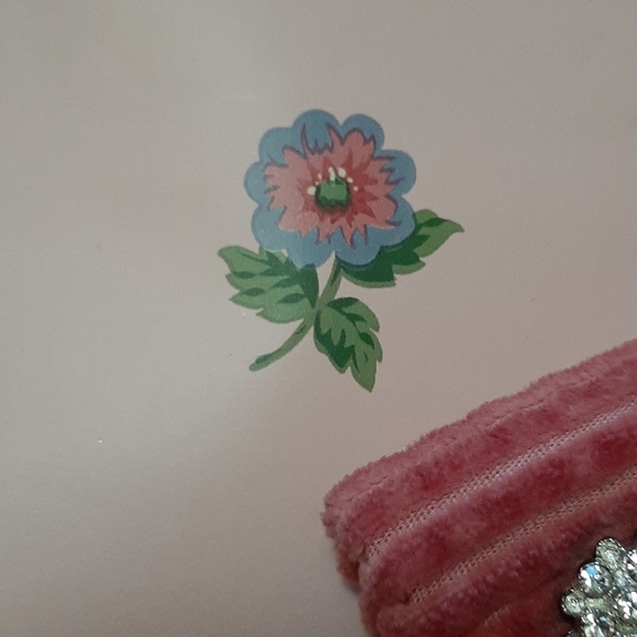 Waverly wallpaper pink floral Rose's 1 dbl roll - Picture 3 of 11